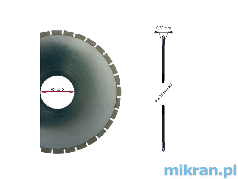 Gipso pjovimo diskas, vidinis skersmuo: 16mm/išorinis: 85mm