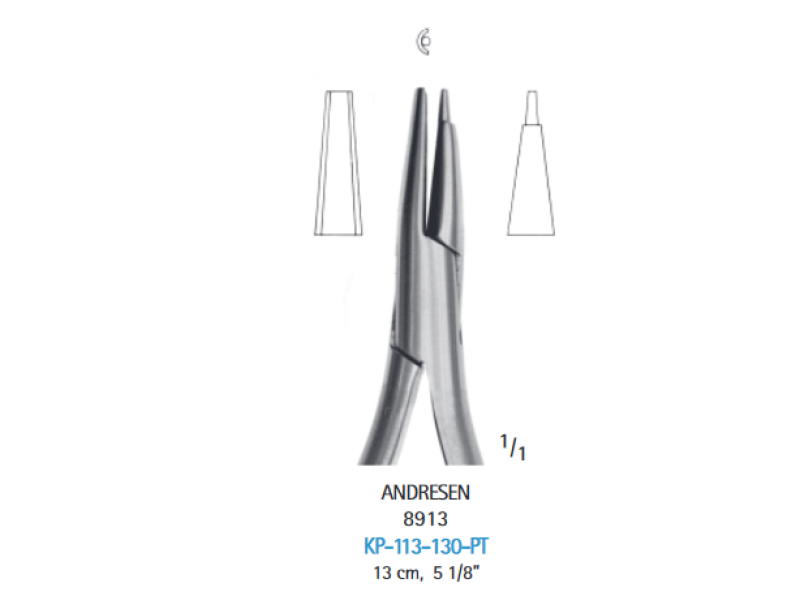 Įgaubtos-išgaubtos protezinės žnyplės T.ANDERSEN KP-113-130-PT