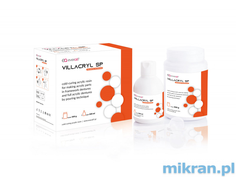 Villacryl SP 500g / 300ml + Gipsas IV, kremo klasė 3 kg, kvepiantis vanile + plastikinis stiklas