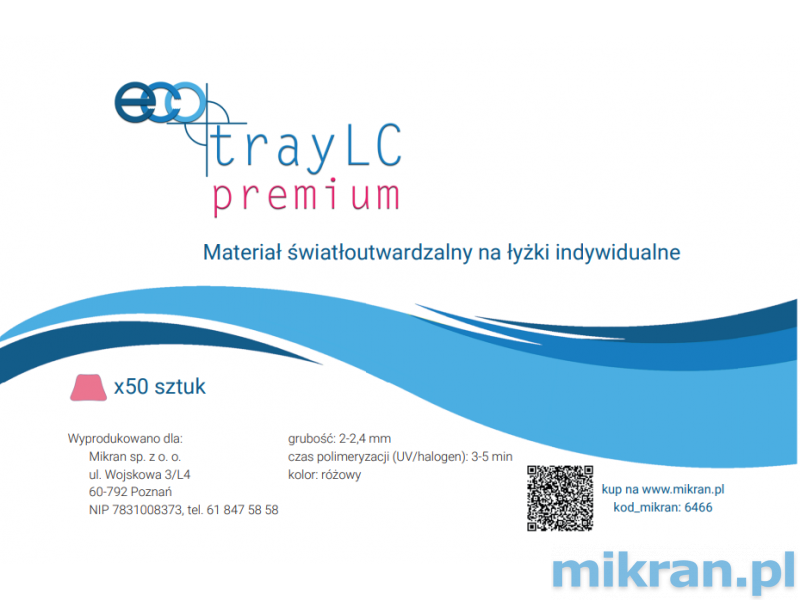 EcoTray LC Premium šviesoje kietėjanti medžiaga atskiriems padėklams NAUJIENA