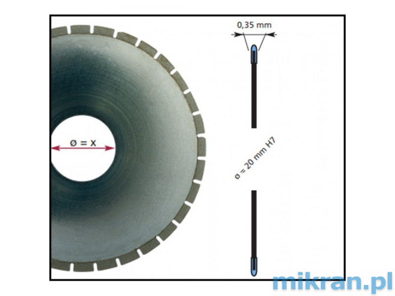 Gipso Pjovimo diskas, vidinis skersmuo: 20mm/išorinis: 75mm