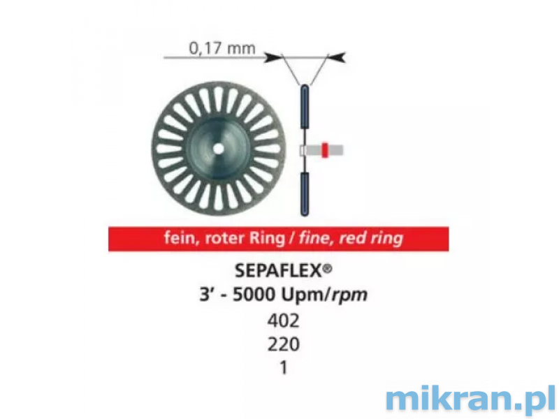 SEPAFLEX deimantinis separatorius 0,17 mm